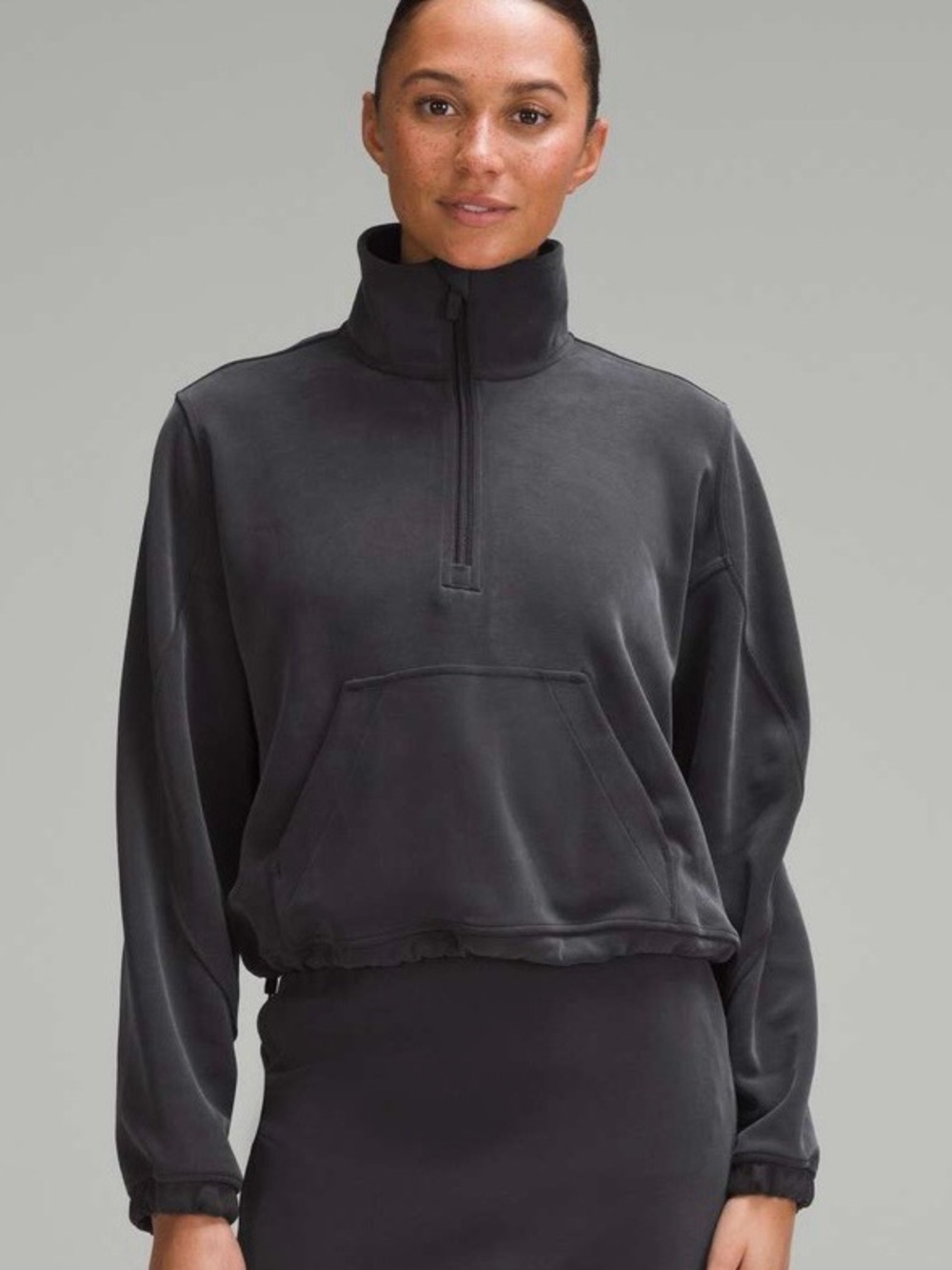 Lululemon Brushed Softstreme Half Zip Black